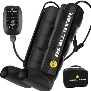 Masseur pour les pieds et les jambes, compression d'air à 6 chambres, bottes de récupération rechargeables par USB, 80-260 AS ALL STAR CE - Product Image 1
