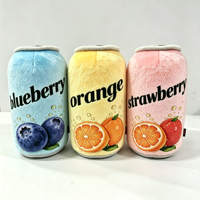 Nouveauté : Coussin en peluche en forme de canette de soda ou de bouteille de boisson, écologique, pour le bureau et le soutien lombaire