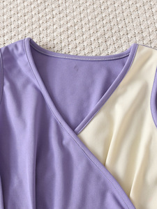 Ensemble décontracté pour filles d'automne, en polyester, avec un manteau blanc à manches longues et un pantalon assorti avec un <span class=keywords><strong>gilet</strong></span> coloré à blocs de couleurs pour adolescentes - Product Image 4