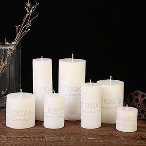 Luxury Scented Pillar <strong>Candles</strong> - Novelty Tall Warmer Ribbed Design, Unique Decor In Different Sizes - Product Image 1