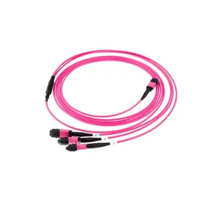 Yüksek kaliteli OM4/OM3 MPO yama kablosu LC UPC dubleks Multimode Patchcord 50/125um LSZH PVC LC Jumper