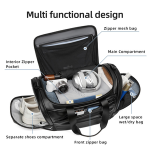 Travel Tote <b>Bag</b> Large Capacity <b>Holdall</b> <b>Weekender</b> Oxford Satchel Gym Travel Fitness Yoga Sports Dry Wet Separation Duffel <b>Bag</b> - Product Image 3