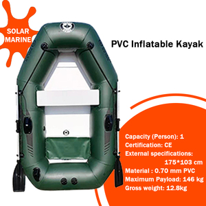 Bateau à rames monoplace en PVC, bateau gonflable, kayak, canoë à pont pneumatique avec accessoires gratuits pour la pêche, le <span class=keywords><strong>camping</strong></span> et les voyages - Product Image 5