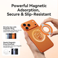 Support de téléphone magnétique double face en silicone avec aimant puissant N52, rotation à 360°, béquille flexible et étanche