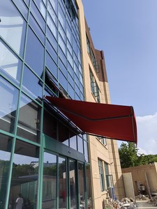 Auvent rétractable en alliage d'aluminium pour porte-fenêtre de patio, pare-soleil extérieur coupe-vent avec revêtement en PVC - Product Image 4