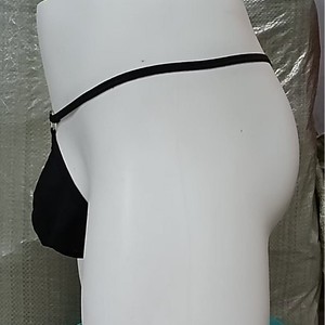 Sous-vêtements sexy pour hommes, string noir taille basse, couleur unie, fibre de polyester, tentation, vêtements de fitness - Product Image 4
