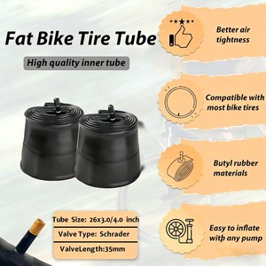 Cámara de Aire de Butilo para <span class=keywords><strong>Bicicleta</strong></span> Eléctrica de 20 Pulgadas, Neumáticos Gruesos 20x4.0 20x3.0 para Bicicletas de Montaña y Carretera - Product Image 3