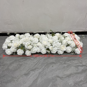 Centros de Mesa con Rosas Blancas de 100 cm para Decoración Floral de Mesa Principal en Bodas de Estilo Minimalista - Product Image 3