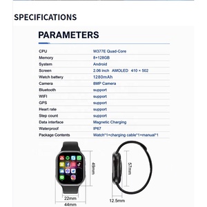 Reloj Inteligente S10 con Pantalla AMOLED: Compatible con Tarjetas SIM y Descargas de Google, Funciona en Europa, Asia y África, Monitor de Frecuencia Cardíaca - Product Image 6