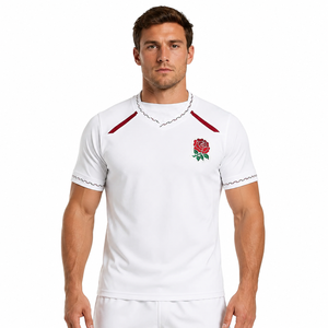 Maillots de l'équipe nationale d'Angleterre de rugby 2026-27 de haute qualité – Maillot de rugby personnalisé rouge rose extensible pour le sport et la ligue - Product Image 4