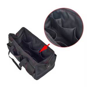 Sac à outils d'électricien robuste avec logo personnalisé, multi-poches, bandoulière rembourrée réglable, grande capacité, imperméable - Product Image 4