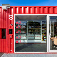 Meilleures ventes Landmae Homes S-01 Maison conteneur industrielle et commerciale personnalisée, 1 showroom, magasins conteneurs pour snack-bars extérieurs