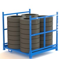 Capacité de chargement élevée empilant le système de support de pneu de stockage empilant des supports et des étagères