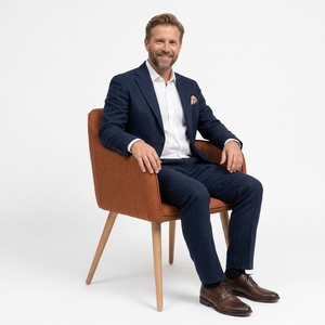 Fauteuil <span class=keywords><strong>Atmosphera</strong></span>-Visoca Amber en tissu texturé avec structure en métal L 60 X D 57 cm - Design contemporain pour salle à manger et salon - Product Image 6
