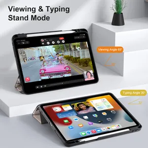 حافظة جلدية مطبوعة مخصصة لجهاز iPad Air 13 2024 ولهاتف iPad Air Pro ولهواتف اللوح المحمول مع حامل للأقلام