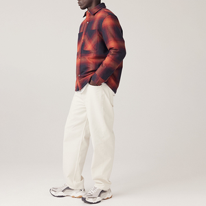 Veste à <span class=keywords><strong>carreaux</strong></span> boutonnée surdimensionnée pour homme, de qualité supérieure, avec logo personnalisé, pour l'hiver, marque privée OEM - Product Image 3