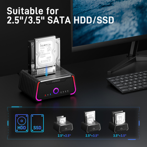 Yeni tasarım ekran yerleştirme istasyonu süper hız desteği rgb usb3.<span class=keywords><strong>2</strong></span> sata hdd ssd sabit disk yerleştirme istasyonu ile klon fonksiyonu - Product Image 6