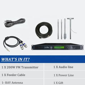 Envío Gratis 200W Transmisor Estéreo <span class=keywords><strong>FM</strong></span> Inalámbrico Transmisor de Radiodifusión para Estación de Radio Profesional - Product Image 2
