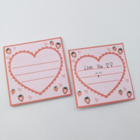 Différents types en forme de coeur Mini Offre Spéciale pliant Sticky Note avec utilisation au réfrigérateur