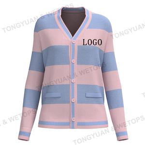 BSCI maglioni personalizzati da donna rosa <span class=keywords><strong>blu</strong></span> maglia universitaria Unisex Delta con bottoni a scollo a V <span class=keywords><strong>Cardigan</strong></span> lavorato a maglia a manica lunga - Product Image 1
