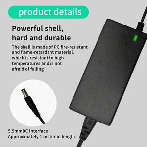 Nouvel adaptateur secteur coloré TY-260313, AC 100-240V, noir, DC 42V 2A, accessoires pour trottinette électrique, prise US/EU/UK pour 24-36V - Product Image 4