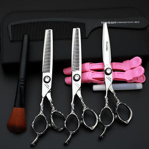 Tijeras para el cabello Kawamoto para zurdos, tijeras de acero inoxidable con 30 dientes y mango largo para estilistas profesionales - Product Image 2