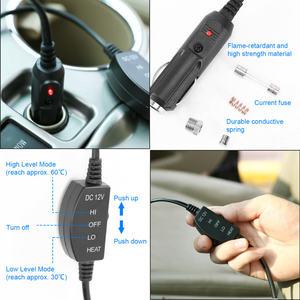 Cojín de asiento de coche con calefacción Db Sports, espuma de tela, estilo deportivo, temperatura ajustable para coches, camiones, furgonetas, SUV - Product Image 5