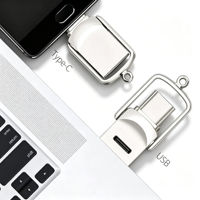 Clé USB Métallique Portable 4 Go 8 Go 16 Go 32 Go 64 Go, Clé USB 3.0 Compatible Type-C, Clé USB Métallique Rotative à 360°