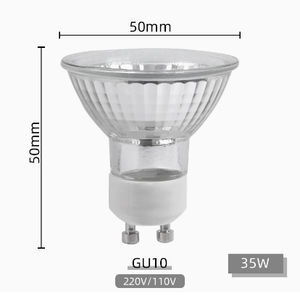 Lampes halogènes <span class=keywords><strong>GU10</strong></span>, éclairage intérieur, ampoule halogène 220-240V, lampe chauffante infrarouge, verre aluminium, <span class=keywords><strong>GU10</strong></span> GZ10, éclairage 2800 <span class=keywords><strong>3200k</strong></span> - Product Image 6