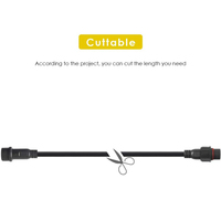 Cable de Extensión Impermeable para Tira de LED de 2, 3, 4 y 5 Pines con Conector Macho y Hembra en Ambos Extremos