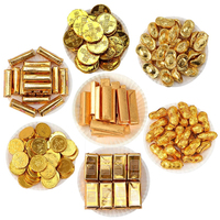 Lingotes de Chocolate Dulce al por Mayor, Chocolate con Leche Halal Personalizado en Forma de Moneda y Barra de Oro Sólido, Varios Tamaños