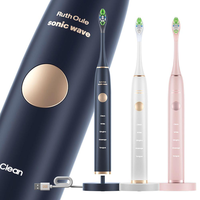 Brosse à dents électrique sonique personnalisée, étanche IPX7, 5 modes de fonctionnement, brosse à dents électrique rechargeable intelligente pour un nettoyage en profondeur