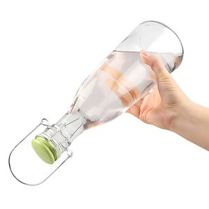 500ml 1000 16oz 32 Clip Tapa de cerámica Botella de leche de vidrio Agua con tapa abatible oscilante - Product Image 4