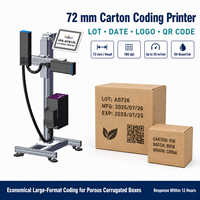 Imprimante de codage de cartons industrielle 72 mm PIJ pour l'impression de numéros de lot, de dates, de logos et de codes QR sur les boîtes en carton ondulé IPS-6701