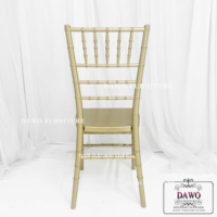 Chaise de salle à manger en bambou doré moderne pour usage extérieur, location pour banquets, réceptions, cours, parcs, villas, mobilier de mariage en plastique