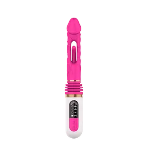Escalado tapping estimulador de clítoris pistola telescópica vibrador automático consolador grande vibrador máquina sexual para mujeres