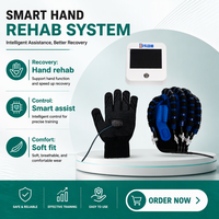 Gants d'entraînement électrique pour la mobilité des mains de qualité médicale LEYIDI - Certifiés ISO, avec gants miroir inclus, en tissu respirant pour la rééducation