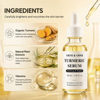 Sérum Visage Apaisant au Curcuma et Vitamines Naturelles pour Peaux Sensibles, Réparateur de Barrière Cutanée, Anti-Âge, Liquide 30ml – Fabricant ODM