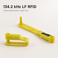 Nueva Etiqueta Electrónica para Ganado CASHT TPU E-012 con Código de Barras RFID LF, 81x11mm