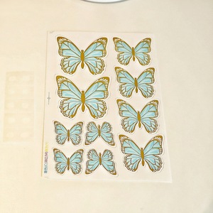 ท็อปเปอร์เค้กผีเสื้อพิมพ์ลายทองคำเปลว น้ำผึ้งและรสหวาน ของตกแต่งเค้กแบบเสียบ 250 กรัม อะคริลิค - Product Image 4