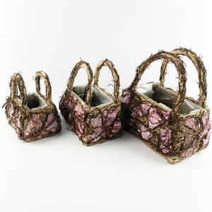 Grande giardino di orchidee rustico naturale Rattan <span class=keywords><strong>vaso</strong></span> verde verticale cesti appesi fioriere <span class=keywords><strong>vaso</strong></span> pianta - Product Image 4