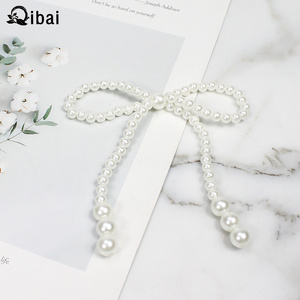 Qibai estilo Simple blanco perla arco amor pastel decoración postre Mesa Plug-In elegante perla arco <span class=keywords><strong>para</strong></span> <span class=keywords><strong>boda</strong></span> o celebración - Product Image 1
