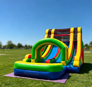 Toboggan gonflable géant de qualité commerciale, double glissière, taille personnalisée, logo, toboggan gonflable extérieur pour enfants, pour entreprise de <span class=keywords><strong>location</strong></span> - Product Image 1