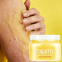 Exfoliante Corporal OEM/ODM de Limpieza Profunda con Azúcar y Sal, Aroma a Sandía, Melocotón y Rosa, Suaviza la Queratina y Elimina la Piel Muerta