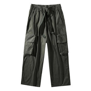 Nouveau style très demandé : Salopette homme décontractée, coupe ample et large, style Hip Hop, jambe droite, multi-poches, taille élastique, taille moyenne - Product Image 3