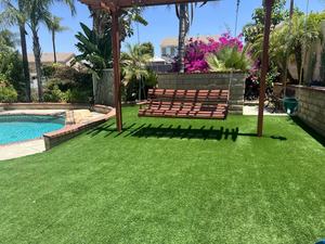 Césped Artificial SSGRASS de 5/6 Colores Personalizable para Jardinería, Altura de Pelo de 45 mm, Duradero para Uso en Exteriores, Popular en Canadá y Estados Unidos - Product Image 6