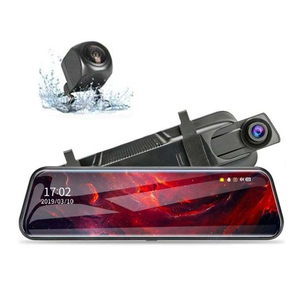 Hongrui 10 inch màn hình cảm ứng dòng phương tiện truyền thông Xe DVR Dash Cam ống kính kép Xem phía sau gương tự động cam ghi video <span class=keywords><strong>Camera</strong></span> HD - Product Image 1