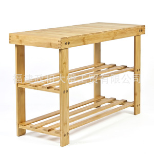 Bamboo <b>Shoe</b> Changing Bench Solid Wood <b>Storage</b> <b>Rack</b> Easy Assemble Versatile <b>Shoe</b> <b>Rack</b> For Home Use - Product Image 1