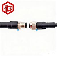M12 Metallstecker IP68-zertifiziert Kupferkontakt 2A 8-Pin Canbus-Kabel Überzogener Steckverbinder für Solaranlagen FPC-Kabelverbindungen