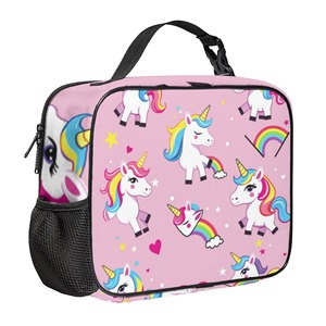 Nuova <span class=keywords><strong>Borsa</strong></span> Porta Pranzo per Studenti con Design Cartoon, <span class=keywords><strong>Borsa</strong></span> Pranzo <span class=keywords><strong>Unicorno</strong></span> per Bambini, Graziosa <span class=keywords><strong>Borsa</strong></span> Pranzo per Ragazze - Product Image 1